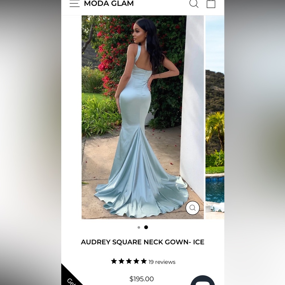 Moda Glam Audrey Square Neck Dress